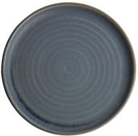 Olympia Canvas ronde borden met smalle rand blauw graniet 26,5cm | FA303