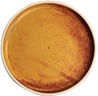 Olympia Canvas platte ronde borden roestoranje 18cm | FA307