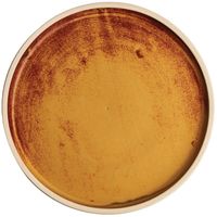 Olympia Canvas platte ronde borden roestoranje 25cm | FA308