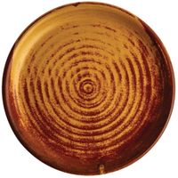 Olympia Canvas ronde borden met smalle rand roestoranje 18cm | FA309