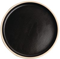 Olympia Canvas platte ronde borden zwart 18cm | FA314