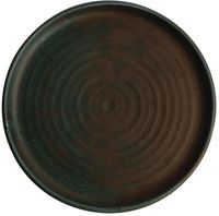 Olympia Canvas ronde borden met smalle rand groen 26,5cm | FA324