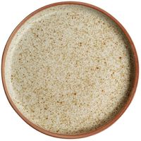 Olympia Canvas platte ronde borden crème 18cm | FA335