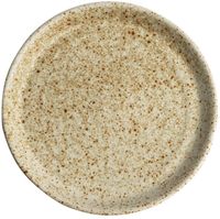 Olympia Canvas ronde borden met smalle rand crème 18cm | FA337