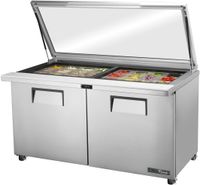 True Koelkast met Glazen Deksel Tssu-60-24m-B-St-Fglid - FB013