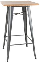 Bolero Bistro Bartafel met Houten Blad Grijs - Bolero FB596