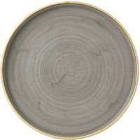 Churchill Stonecast Grey Bord met Opstaande Rand 25.9 cm Pak van 6 - FC163