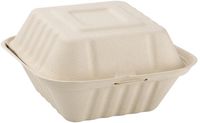 Fiesta Green Composteerbare Bagasse Hamburgerdoosjes 152mm (500 Stuks), Fiesta Green FC542