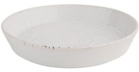 Olympia Cavolo Witte Gespikkelde Platte Ronde Kom - 220 mm (doos 4) - FD901