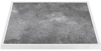 Bolero Tafelblad van Gehard Glas voor Buiten Donker Steeneffect Witte Rand 700 Mm - FU517
