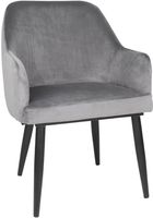 Bolero Lia Velvet Stoelen Grijs (2 Stuks) - Bolero FX071