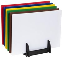 Hygiplas LDPE Snijplanken Set Met Rek 450x300x10mm (Set Van 6) - Hygiplas FY329