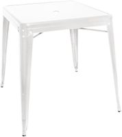 Bolero Bistro Vierkante Stalen Tafel Wit 668 mm (enkel) - GC869