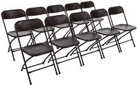 Bolero opklapbare stoel zwart (10 stuks) | GD386