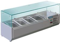 Opzetkoelvitrine | 3 x GN1/3 + 1 x GN1/2 | Glaswand | Polar GD875