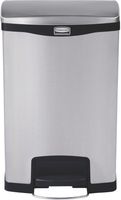 Rubbermaid Slim Jim Front Step pedaalemmer RVS 50ltr - GE938