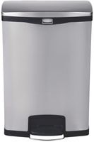 Rubbermaid Slim Jim Front Step pedaalemmer RVS 90ltr - GE939