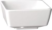 Vierkante melamine kom Float 25cm wit | GF098