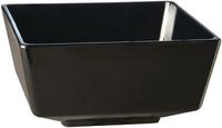 Vierkante melamine kom Float 25cm zwart | GF099