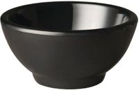 Ronde melamine kom Pure 13cm zwart | GF145