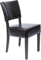 Bolero ruige kunstlederen stoel donkerbruin 2 stuks | GF957