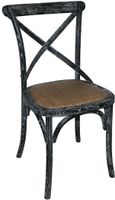Bolero houten stoelen met gekruiste rugleuning black wash (2 stuks) | GG654