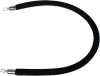 Bolero Afzetkoord 2,5m Zwart touw, RVS uiteinde | Gg725