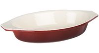 Ovale Gietijzeren Gratineerschaal | 65cl | Rood | Vogue | GH317