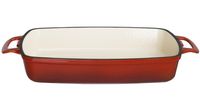 Rechthoekige Gietijzeren Ovenschaal | 2,8L | Rood | Vogue | GH320