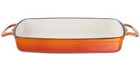 Rechthoekige Gietijzeren Ovenschaal | 1,8L | Oranje | Vogue | GH321