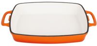 Rechthoekige Gietijzeren Ovenschaal | 2,8L | Oranje | Vogue | GH322