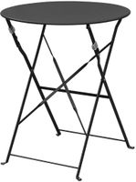 Bolero ronde stalen opklapbare tafel zwart 59,5cm | GH558