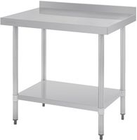 Rvs Werktafel Met Achteropstand | 90cm | Vogue | GJ506