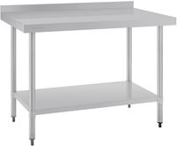 Rvs Werktafel Met Achteropstand | 120cm | Vogue | GJ507