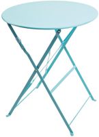 Bolero ronde stalen opklapbare tafel turquoise 59,5cm | GK983