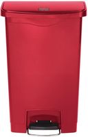 Rubbermaid Slim Jim Front Step pedaalemmer 50ltr rood - GL026