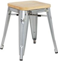 Bolero Bistro Gegalvaniseerd Stalen Stoel met Houten Zitting (4 Stuks) - Bolero GM634