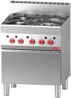 Gasfornuis | 4 branders | oven 65/70 CFG | Gastro M 650 | GN047