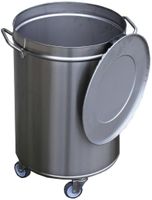 Gastro M RVS afvalemmer op wielen met deksel 100ltr |  GN146