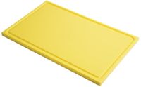 Gastro M GN1/2 HDPE snijplank met sapgeul geel 15mm | GN321