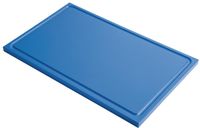 Gastro M GN1/1 HDPE snijplank met sapgeul blauw 15mm | GN336