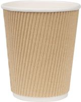 Fiesta Hot Cups met gerimpelde wand lichtbruin 23cl x500 | GP442