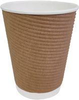 Fiesta Hot Cups met gerimpelde wand lichtbruin 34cl x25 | GP445