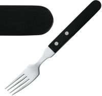 Amefa steakvork met zwart heft | H002