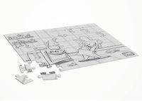 Dining Kids puzzel om in te kleuren chefkok | H124