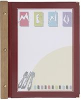 Securit Menumap Hout A4 Wijnrood - Securit H739