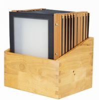 Securit menumappen set 20st. hout A4 zwart | H759