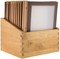 Securit menumappen set 20st. hout A4 groen | H762