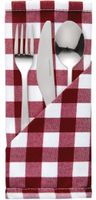 Mitre Comfort Gingham servet rood-wit 41 x 41cm | HB580