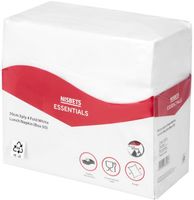 HS984 Essentials 2-Laags 4-Voudige Witte Lunchservetten (50 stuks)